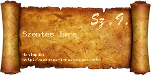 Szentes Imre névjegykártya